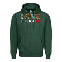 Sports Green love mexicana revise Zipper Hoodie - AdoDesignShop