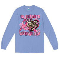 Colony Blue western leopard  in october we wear pink heart Long Sleeve Tee - AdoDesignShop
