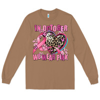 Toasted Coconut western leopard  in october we wear pink heart Long Sleeve Tee - AdoDesignShop