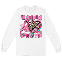 White western leopard  in october we wear pink heart Long Sleeve Tee - AdoDesignShop