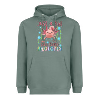Sage just a kid who loves axolotls Heavyweight Hoodie - MaliasSmallBusiness