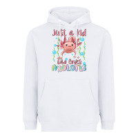 White just a kid who loves axolotls Heavyweight Hoodie - MaliasSmallBusiness