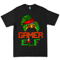 Black Christmas gamer elf Premium Tee - BarkalooDesign
