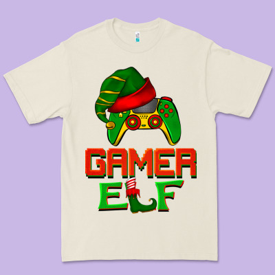 Christmas Gamer Elf Premium Tee Designed By Barkaloodesign