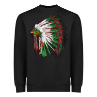 Black christmas indian feather headdress Heavyweight Sweatshirt - RanaPortraitStore