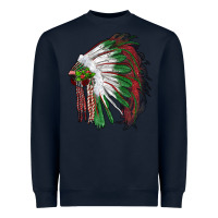Navy christmas indian feather headdress Heavyweight Sweatshirt - RanaPortraitStore