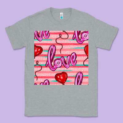 Valentines Day Heart And Love Balloons Seamless Pattern Classic Tee Designed By Bundleandbundleshop