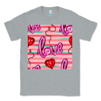 Heather Grey valentines day heart and love balloons seamless pattern Classic Tee - BundleAndBundleShop