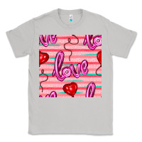 Moon Dust valentines day heart and love balloons seamless pattern Classic Tee - BundleAndBundleShop