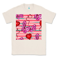 Natural valentines day heart and love balloons seamless pattern Classic Tee - BundleAndBundleShop