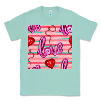 Seafoam valentines day heart and love balloons seamless pattern Classic Tee - BundleAndBundleShop