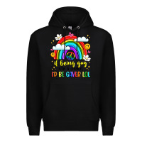 Black if being gay was a choice i'd be gayer lol Premium Hoodie - LillyAllenDesigns
