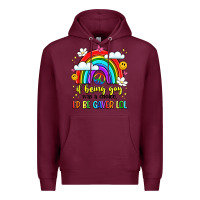 Burgundy if being gay was a choice i'd be gayer lol Premium Hoodie - LillyAllenDesigns
