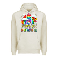 Oatmeal Heather if being gay was a choice i'd be gayer lol Premium Hoodie - LillyAllenDesigns