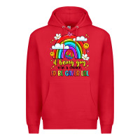 Red if being gay was a choice i'd be gayer lol Premium Hoodie - LillyAllenDesigns