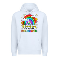 White if being gay was a choice i'd be gayer lol Premium Hoodie - LillyAllenDesigns