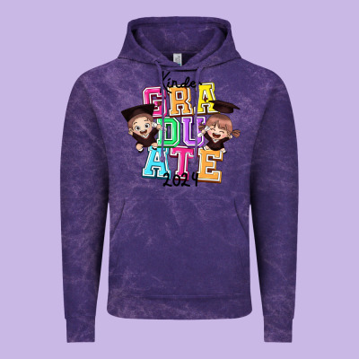 Kinder Graduate 2024 Vintage Hoodie Designed By Texasbilliewilder