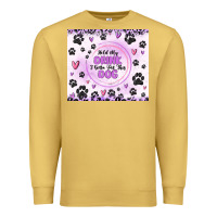 Antique Gold hold my drink i gotta pet this dog Premium Sweatshirt - MaliasSmallBusiness