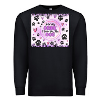 Black hold my drink i gotta pet this dog Premium Sweatshirt - MaliasSmallBusiness