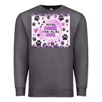 Charcoal Heather hold my drink i gotta pet this dog Premium Sweatshirt - MaliasSmallBusiness