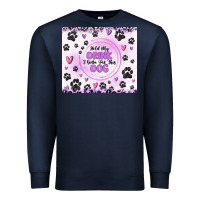 Navy hold my drink i gotta pet this dog Premium Sweatshirt - MaliasSmallBusiness