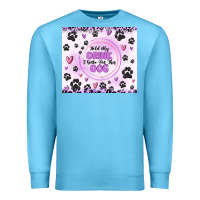 Ocean Blue hold my drink i gotta pet this dog Premium Sweatshirt - MaliasSmallBusiness