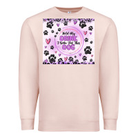 Pale Pink hold my drink i gotta pet this dog Premium Sweatshirt - MaliasSmallBusiness