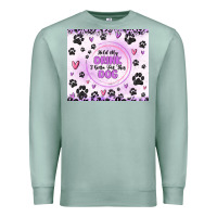 Seafoam hold my drink i gotta pet this dog Premium Sweatshirt - MaliasSmallBusiness