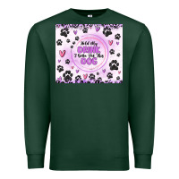 Sports Green hold my drink i gotta pet this dog Premium Sweatshirt - MaliasSmallBusiness