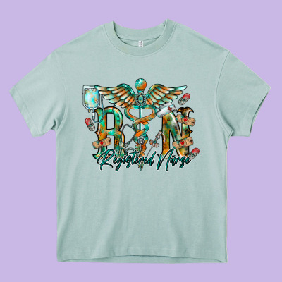 Registered Nurse Heavy Core Tee Designed By Racoondesign