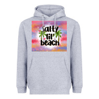Heather Grey salty lil' beach Heavyweight Hoodie - MaliasSmallBusiness