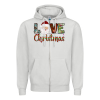 Dove Grey love christmas Zipper Hoodie - AdoDesignShop