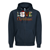 Navy love christmas Zipper Hoodie - AdoDesignShop