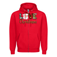 Red love christmas Zipper Hoodie - AdoDesignShop