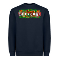Navy Mexicana Heavyweight Sweatshirt - texasbilliewilder