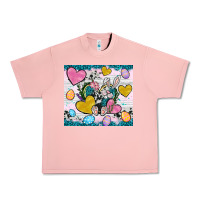 Salmon Easter hearts Cowhide tumbler Easter Day Urban Heavy Tee - Neo Western