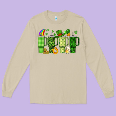 Obsessive Cup Disorder St Patrick S Day Long Sleeve Tee Designed By Artiststas
