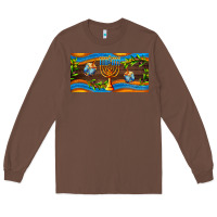 Chestnut hanukkah with candlestick Long Sleeve Tee - AdoDesignShop