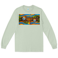 Matcha hanukkah with candlestick Long Sleeve Tee - AdoDesignShop