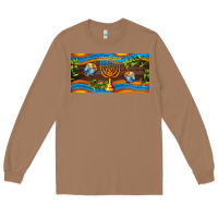 Toasted Coconut hanukkah with candlestick Long Sleeve Tee - AdoDesignShop