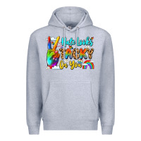 Heather Grey hate looks tacky on you Premium Hoodie - LillyAllenDesigns
