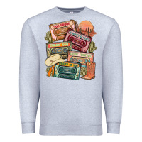 Heather Grey country cassette tapes Premium Sweatshirt - MaliasSmallBusiness