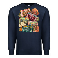 Navy country cassette tapes Premium Sweatshirt - MaliasSmallBusiness