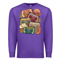 Purple country cassette tapes Premium Sweatshirt - MaliasSmallBusiness