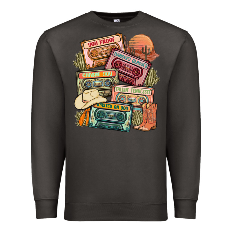 Country Cassette Tapes Premium Sweatshirt by MaliasSmallBusiness | Teevron