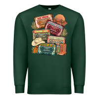 Sports Green country cassette tapes Premium Sweatshirt - MaliasSmallBusiness