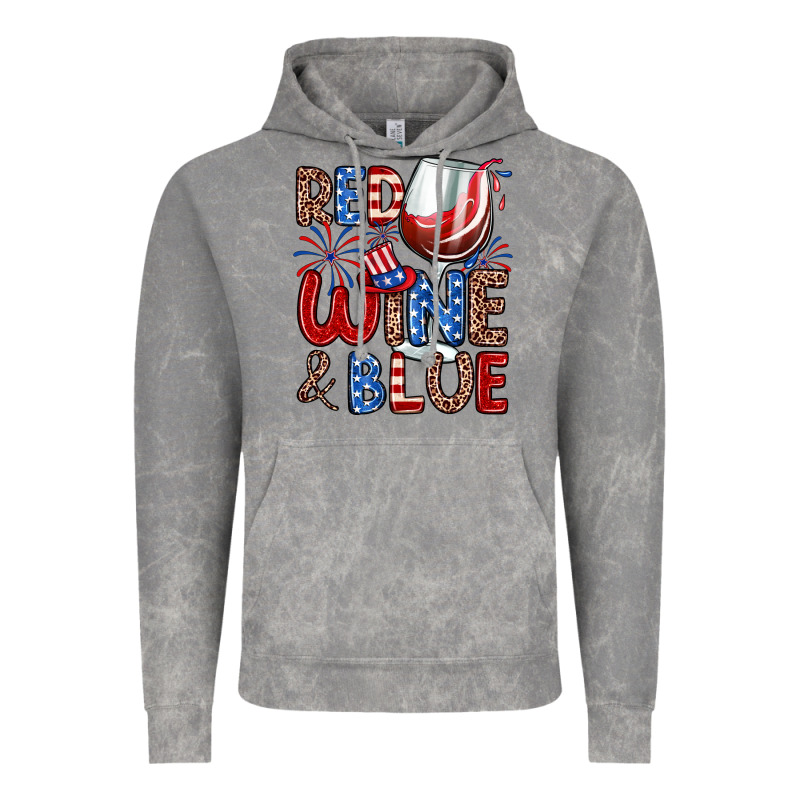 Red Wine And Blue Vintage Hoodie by Zillion Design Studio | Teevron