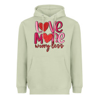 Love More Worry Less Heavyweight Hoodie | Teevron