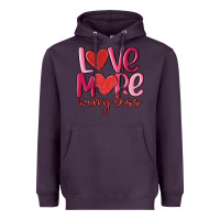 Plum love more worry less Heavyweight Hoodie - MaliasSmallBusiness