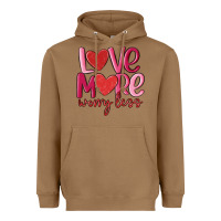 Toasted Coconut love more worry less Heavyweight Hoodie - MaliasSmallBusiness